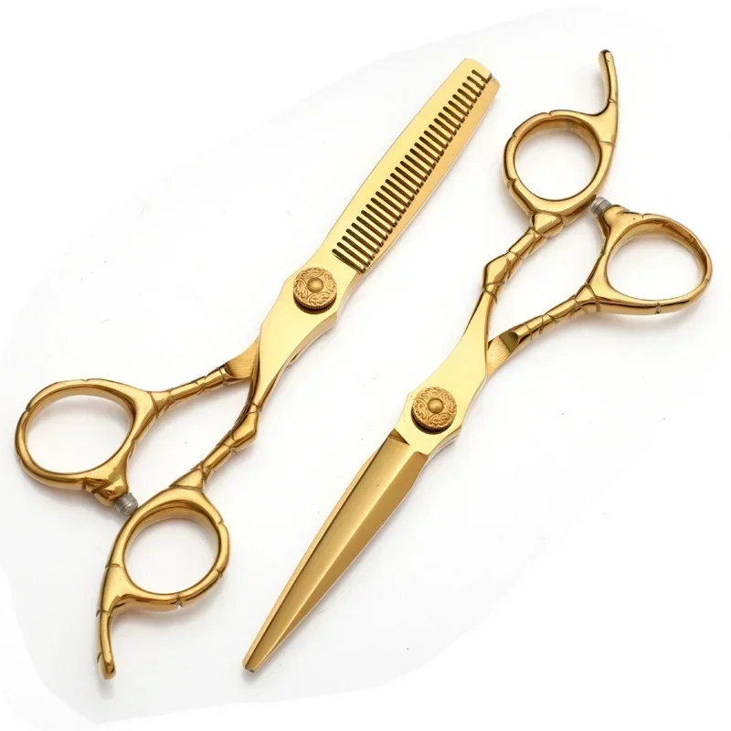 Hair Scissors 5.5 6.0 Professional Hairdressing Scissors Thinning Barber Scissor Set Hair Cutting Scissors 440C Japan Steel 888# sr4zz bearing 6 35 15 875 4 978 mm 5pcs abec 7 440c roller stainless steel sr4z sr4 z zz ball bearings