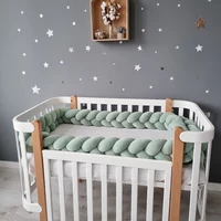 1-4 M bébé lit protecteur infantile berceau oreiller coussin tresse noeud pare-chocs berceau pare-chocs chambre décor Tresse Tour De Lit Bebe 2
