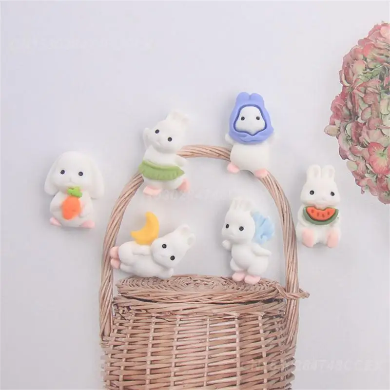 1~4PCS Decor Ornaments Cartoon Jewelry Decoration Resin Cream Angel Bunny Resin Cream Glue