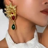 Personality Eyes Stud Earring Devil's Eye Nose Portrait for Women Jewelry Brass European Court Style Retro 4
