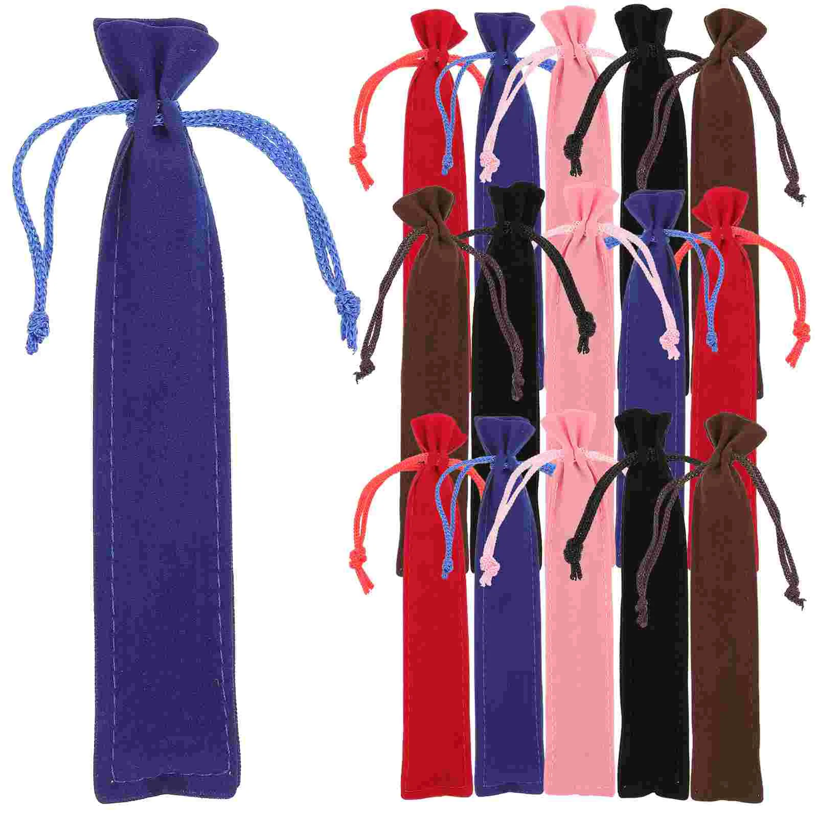 

20/25pcs Flannel School Accessoriess Pouch School Accessories Protective Drawstring Sleeve School Accessories Stationery