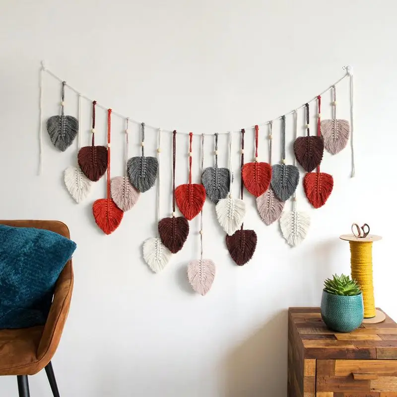 Macrame Boho Tapestry Wall Hanging Hand-woven Home Decoration Accessories Modern Art Tassel Apartment Dorm Room Decoration tapestry decorations