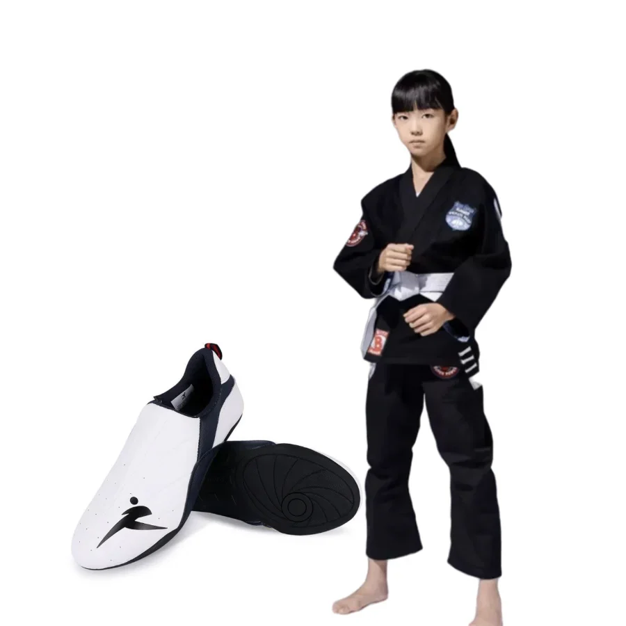 Description Picture 4 of itemThick Soft Sole Breathable Men Martial Arts Kung Fu Boxing Shoes Adult Kids Wear-Resistant Taekwondo Shoes Coach Karate Sneakers