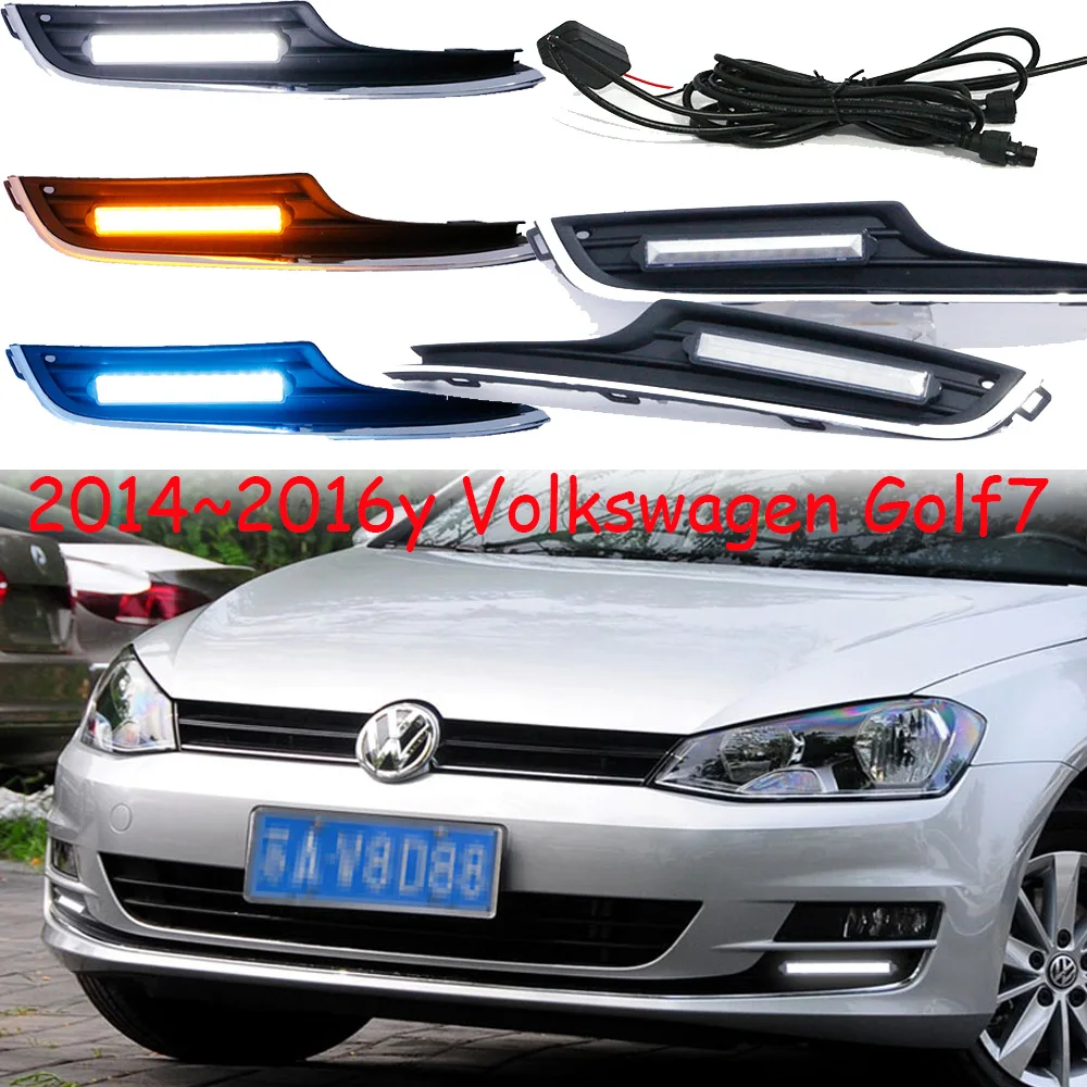 

Car Accessories Bumper Headlight For Volkswagen Golf7 Daytime Light Golf 7 2014~2016y LED DRL Headlamp For VW Golf7 Fog Light