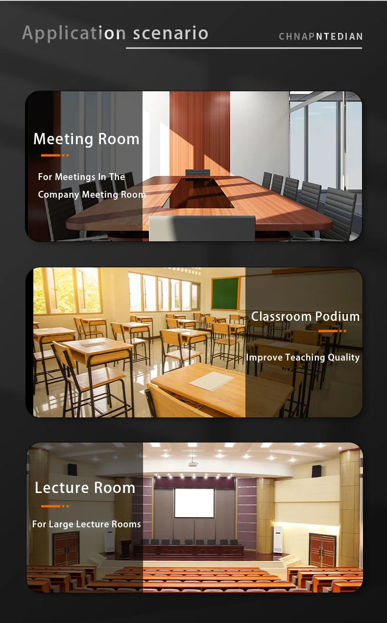 Description Picture 4 of itemHigh Quality Office Podium Reception Counter Rostrum Speech Desk Lecture Table