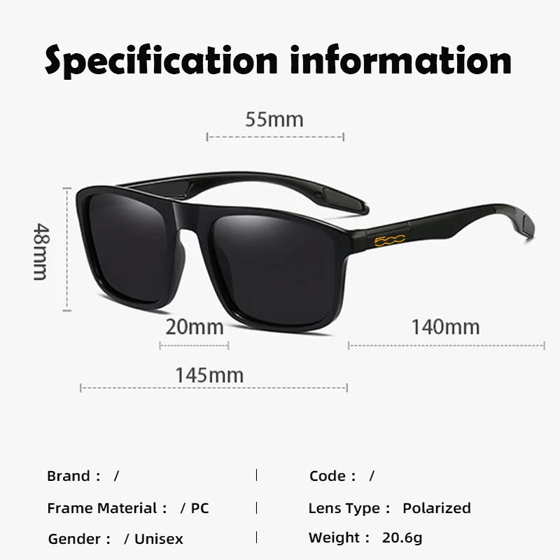 Men's Sunglasses Polarized Anti-Glare Driving Goggles for Fiat Abarth 500 500X 595 124 Car Styling Luxury Glasses