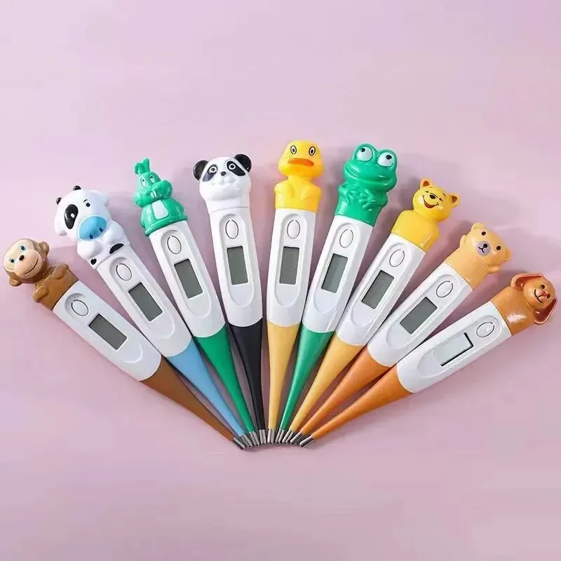 Digital Thermometer Animal Cartoon Soft Head for Children Oral Cavity Underarm Body Fever Detector