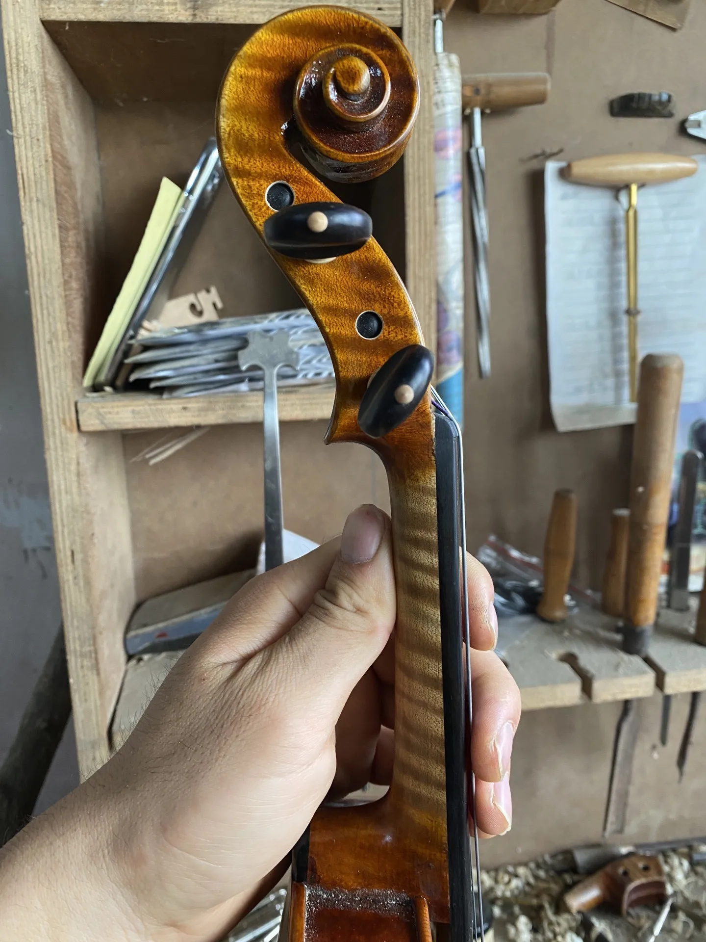 ストロングトーン!完璧なバックプレーンantonio stadivari 1715手作り 