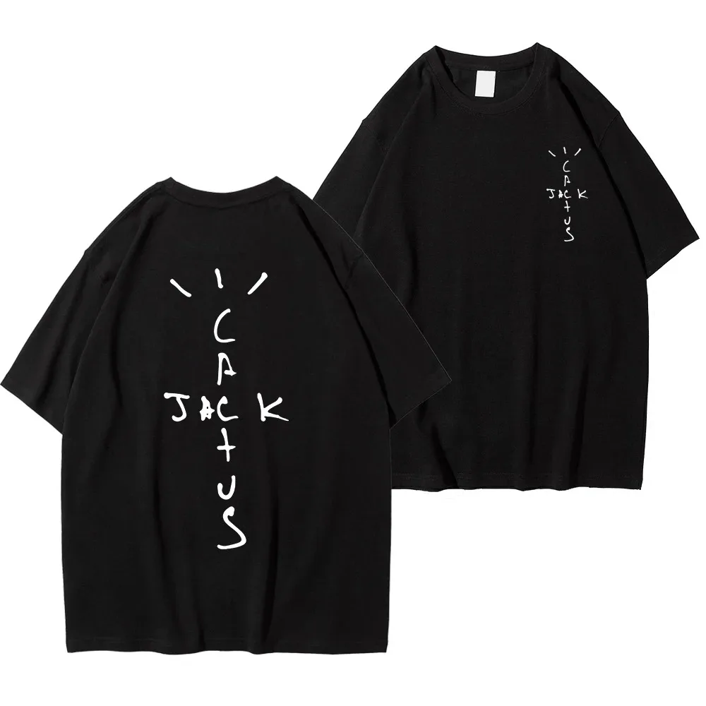 Rapper Cactus Jack Graphic Cotton T Shirt Men Women Hip Hop