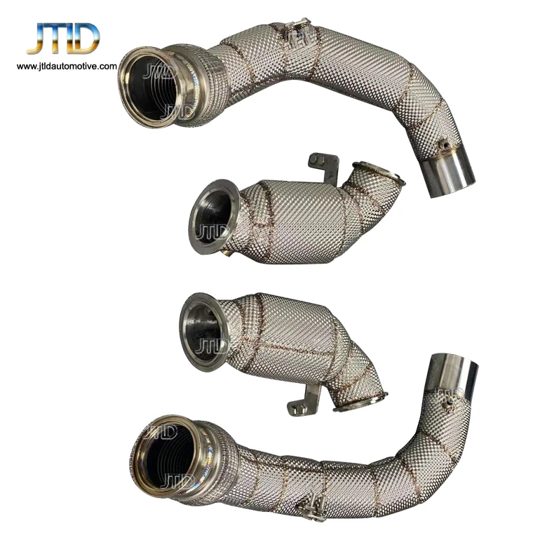 Heat Shield Decat Downpipe Per Bmw F90 M5 Opf Scarico Catless Donw Pipes