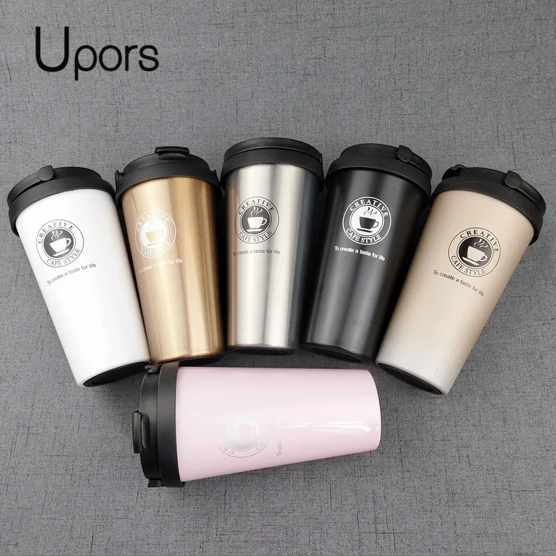 510ML Travel Coffee Mug Spill Proof with Seal Lid Insulated Eco-friendly  Drink Flavors Drinking Stainless Steel Coffee Cup - AliExpress