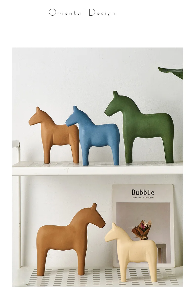 Nordic Ins Wind Wooden Horse Decoration