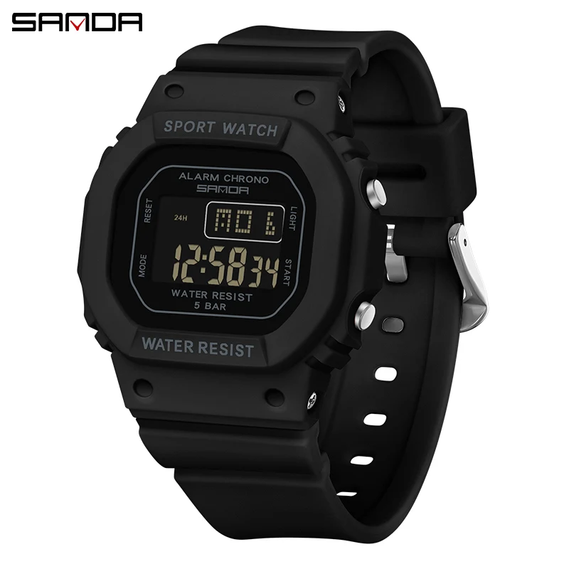 Elegant Digital Luxury Watch - Stylish Unisex Sports Chronograph Wristwatch