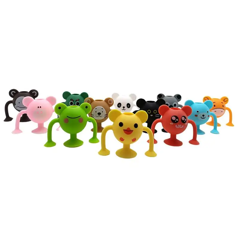 

Suction Cup Toy 12 Pieces Animal Suction Cup Sensory Toys For Preschool Learning Exquisite Road Trip Children Travel Toys For