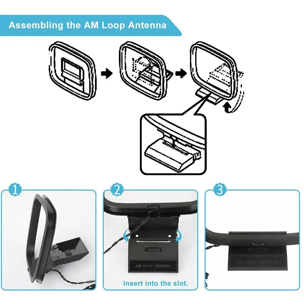 thumbnail image 2 of AM-3P AM FM Loop Antenna With 3-pin Mini Connector For Home Audio... 2 of 10