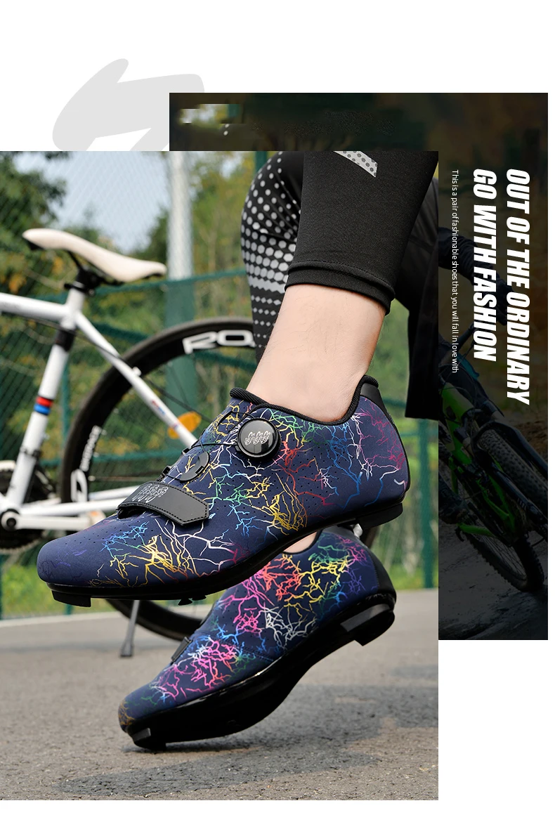 Professionelle männer Radfahren Schuhe SPD Flache Klampe Mtb Mountainbike Schuhe Outdoor Selbstsichernde Fahrrad Sport Schuhe 38-47 – Detail 13