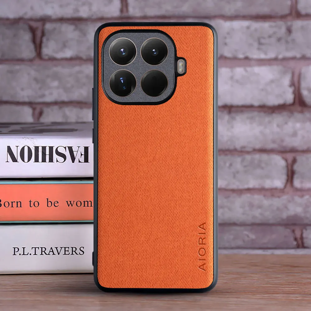 Luxury Textile Leather Phone Case with Soft TPU and Hard PC Materials