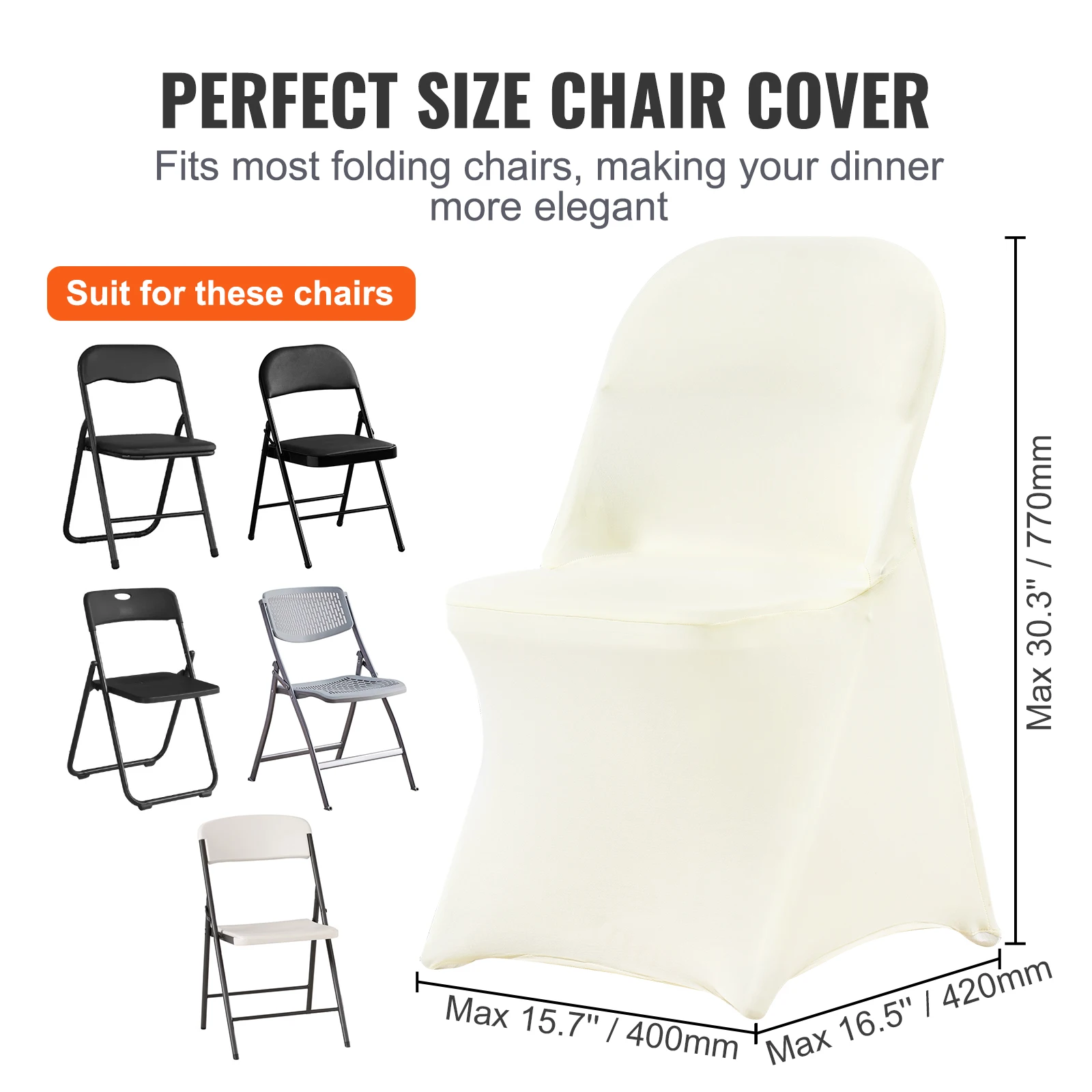 Spandex Wedding Chair Covers White