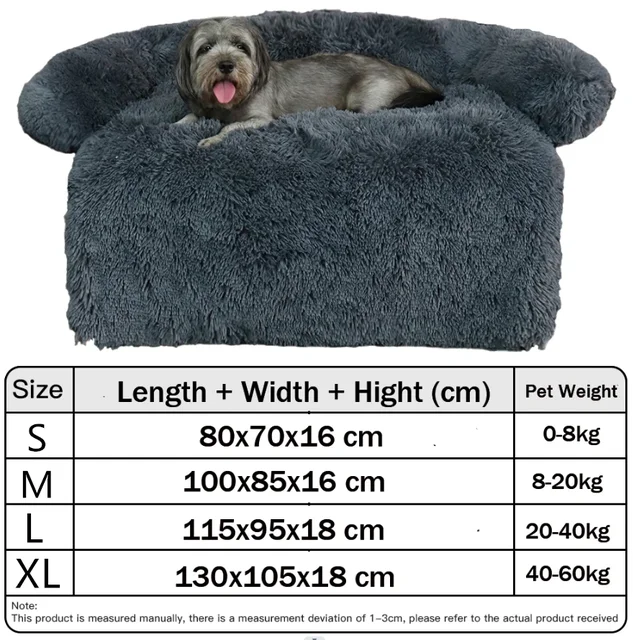 Large Washable Pet Bed Soft Plush Couch Warm Dog Bed Mat Cover Sofa Cushion Waterproof Non-Slip Dog Mat for Dogs Cat 6