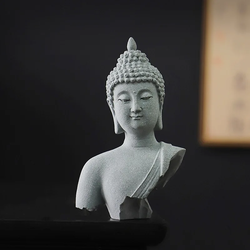 New Chinese Zen Buddha statue bust Buddha ornament creative Sakyamuni home decoration crafts