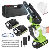 Cordless Mini Chainsaw 6 Inch High Torque Portable Electric Saw with 2 Rechargeable Batteries 90  Cuts Performance Safety Switch 1
