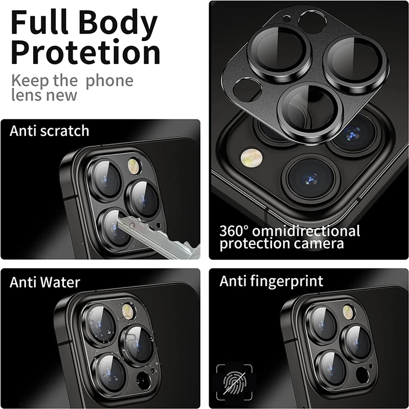 Metal Camera Lens Protector Case with Back Cover