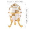 QIFU White Blue Lattice Faberge Egg Style Home Decor 4