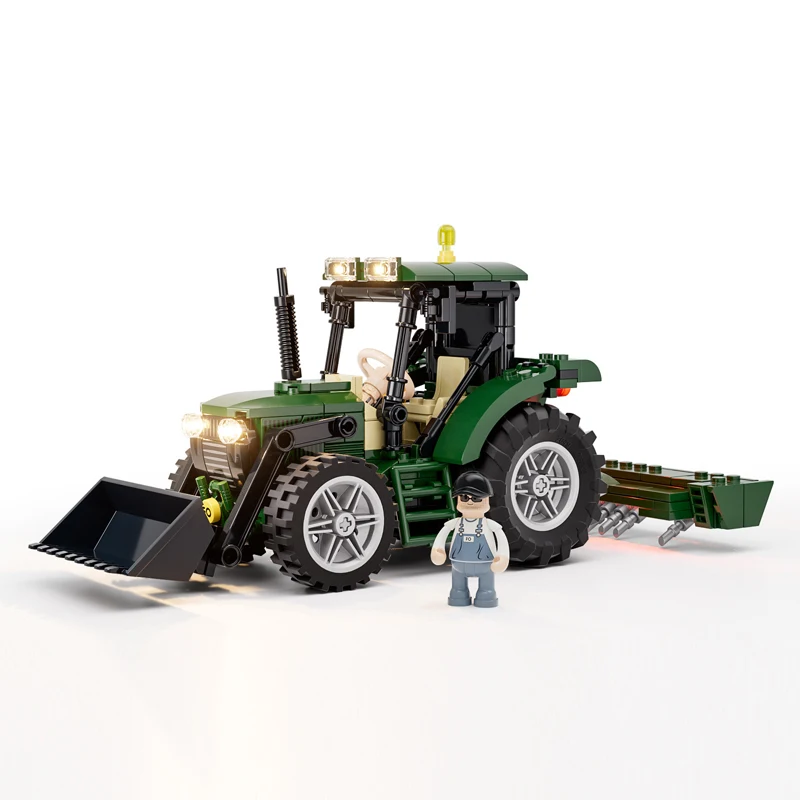 

IN STOCK Technical MOC Idea Farm Tractor Building Blocks Assembling Bricks Model Toys for Children Birthday Gift Set