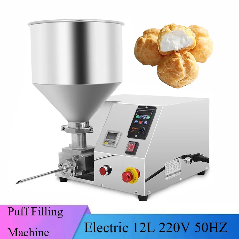 

Electric Smart Home Desktop Chocolate Cream Puff Filling Machine Cake Bread Injector Filler Jam Injecting Maker Of Food Industry