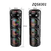 ZQS8301 02 08 09RGB Wireless 40W High Power Bluetooth High Sound Quality Long Battery Life Stage Speakers LED Light Multimedia 2