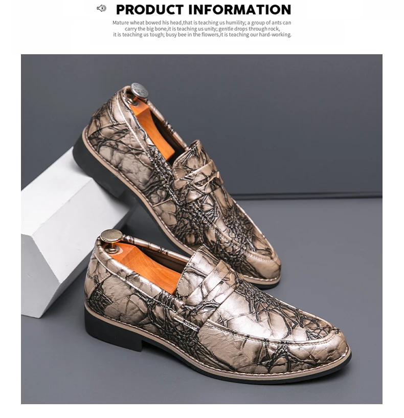 Neue schwarze lässige Herren-Loafer, Modedesigner, neuer Stil, Büro, Freizeit, Business, Party, Erwachsene, Nachtclub-Schuhe, Übergröße 38–46 – Detail 15