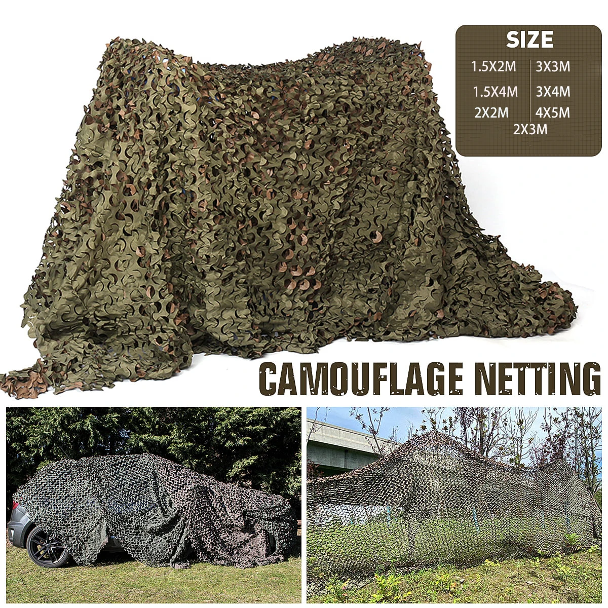 2x3 3x3 3x4 4x5M Woodland Pergola Camouflage Camo Nets for Home Yard Decoration Outdoor Army Car Shelter Shade camouflage netting sunshade net