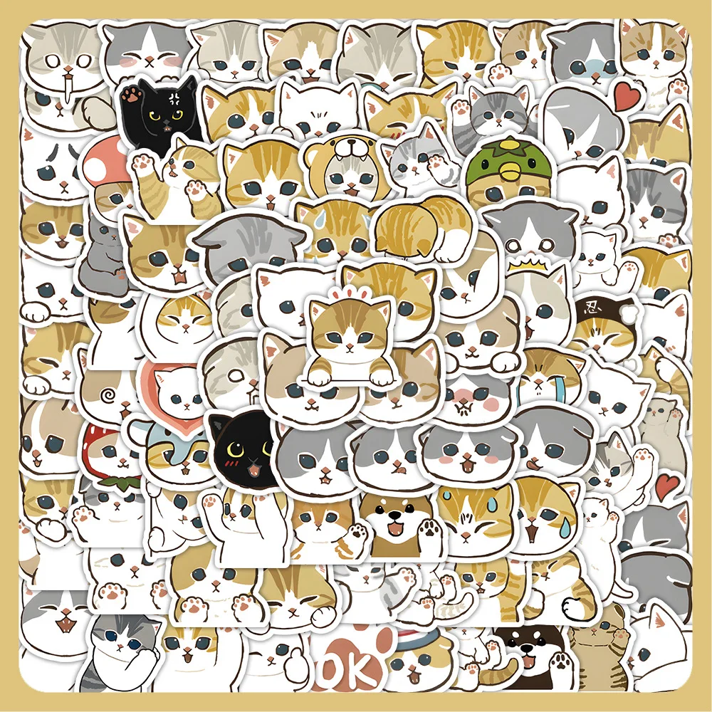 50/100 Stück Niedliche Mofusand Katzen Cartoon-Aufkleber Kawaii Sticker für Laptop Skateboard Koffer Gitarre Handy Cartoon-Aufkleber Kindergeschenk Spielzeug – Detail 13