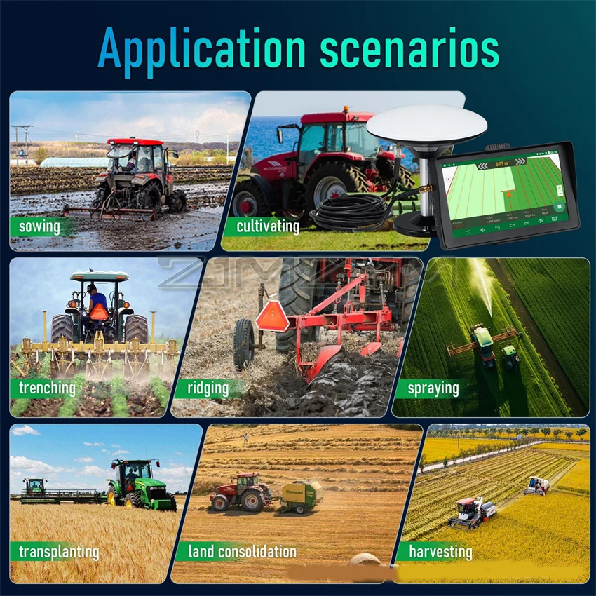7 Inch Agricultural Tractor GPS Navigator Harvester Agricultural Tractor GPS Navigation System High-quality Tools tractor gps navigator