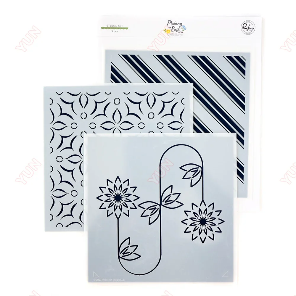 

Flower Streak Stencil Set New Arrival Holiday Decoration Layering Chart Scrapbooking Embossing Handmade Greeting Cards 2024