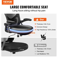 VEVOR Ergonomic Office Chair with Slide Seat/ Mesh Seat/ Adjustable Lumbar Support Angle and Height Adjustable Home Office Chair 2