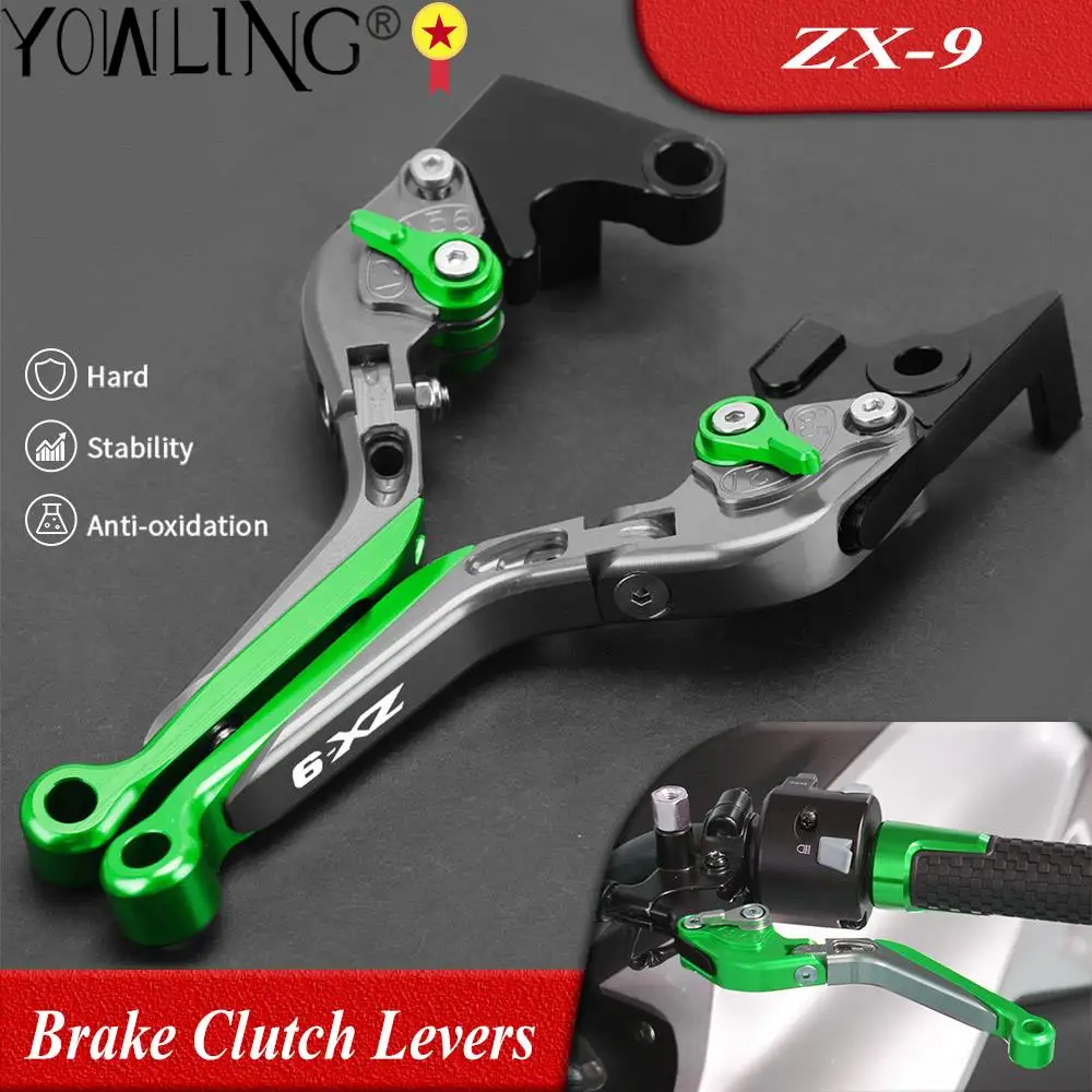 

Motorcycle Accessories Aluminum Adjustable Folding Extendable Brake Clutch Levers For KAWASAKI ZX9 ZX-9 ZX 9 1994 1995 1996 1997
