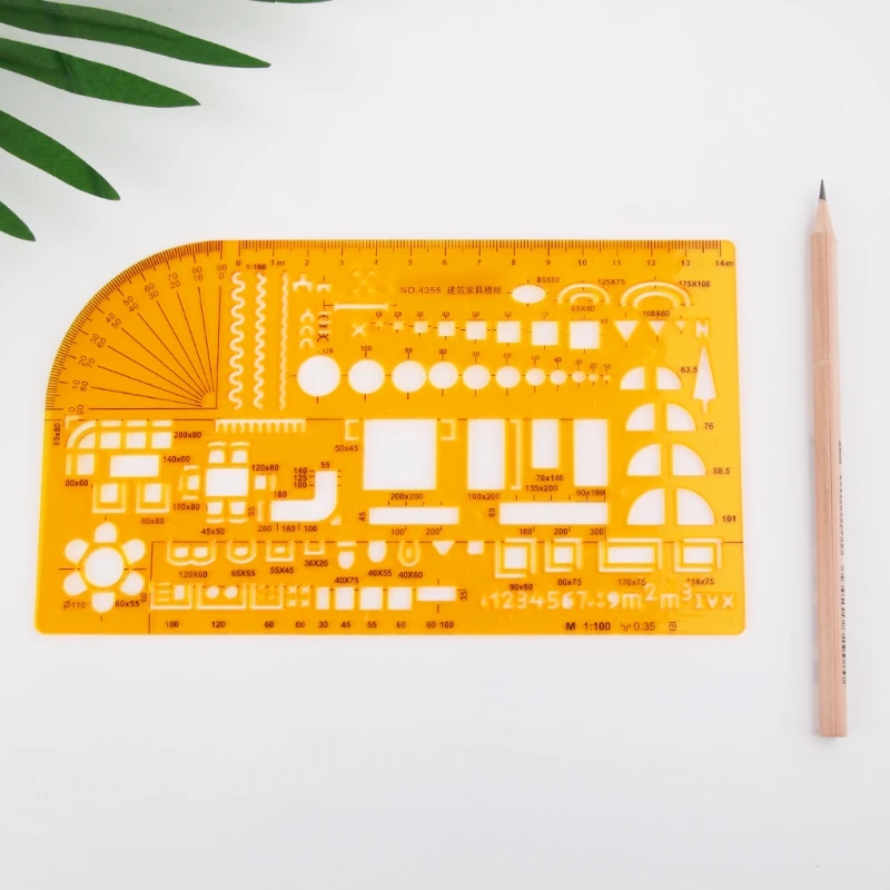 Professional Universal Furniture Construction Architect Template Ruler 1:100