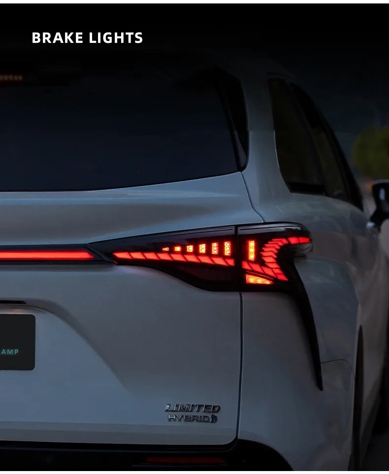 ‏トヨタ シエナ用テールライト4個セット Ledテールライトアセンブリトヨタシエナ用2021 2022車の後部