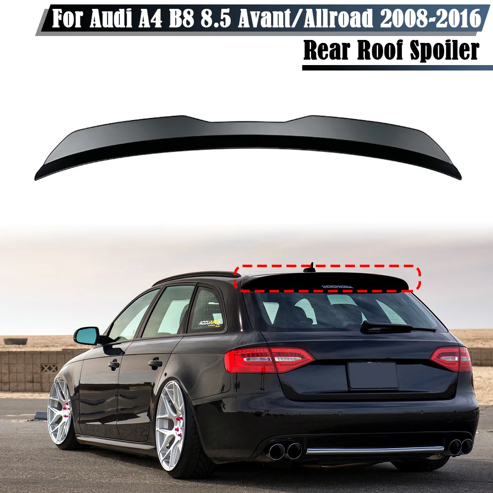 Aileron Latéral De Fenêtre Arrière Pour Audi A4 B8 Allroad Avant 2009-2016 - Noir Brillant - Plastique ABS