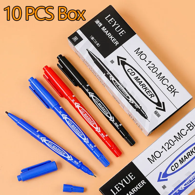 10 PCS Permanent Markers Pens Manga Waterproof Double Sided Colored Oily Ink Sketch Painting Art School Supplies Stationery 3