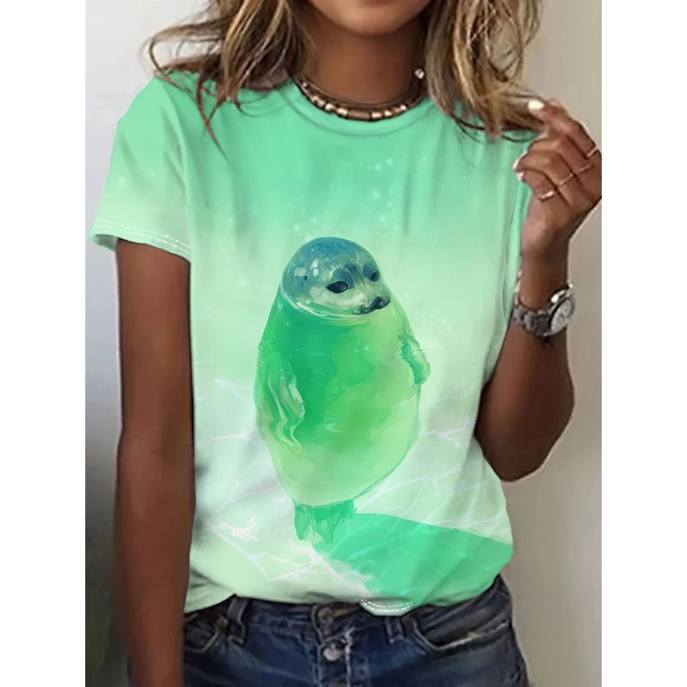 

Women's T-Shirts Cartoon Characters 3d Print Rose T-Shirt Harajuku Casual Short Sleeve Top Tee O Neck Oversized Female Clothing