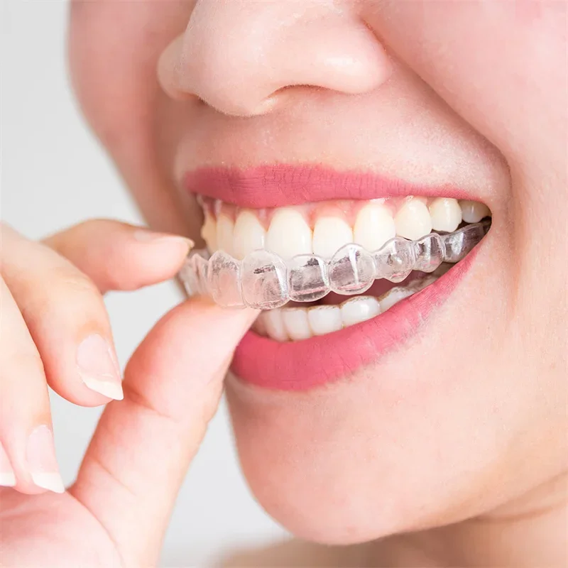 

2pcs Silicone Mouth Guard Night Anti Snoring Bruxism Whitening Teeth Mouth Tray Sports Boxing Tooth Protector Sports Brace