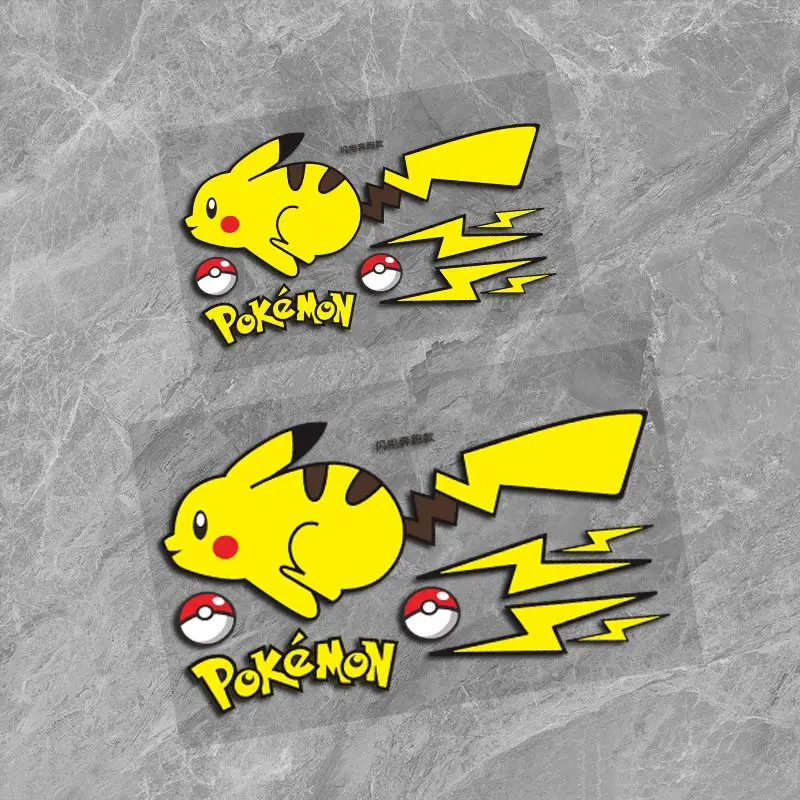 

Anime Pokemon Automobile Sticker Cartoon Unique Running Pikachu Stickers Car Window Car Body Scratch Occlusion Stickers