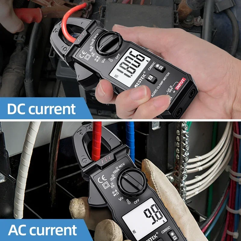 디지털 클램프 미터 AC/DC 전류 클램프 미터 1mA 정확도 전기 클램프 미터 100A 전류 펜치형 암페어미터