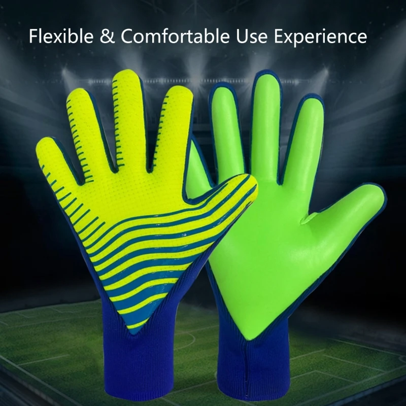 

Goalie Soccer Glove Football Glove with Finger Support Goalkeeper Glove, 4-Sizes