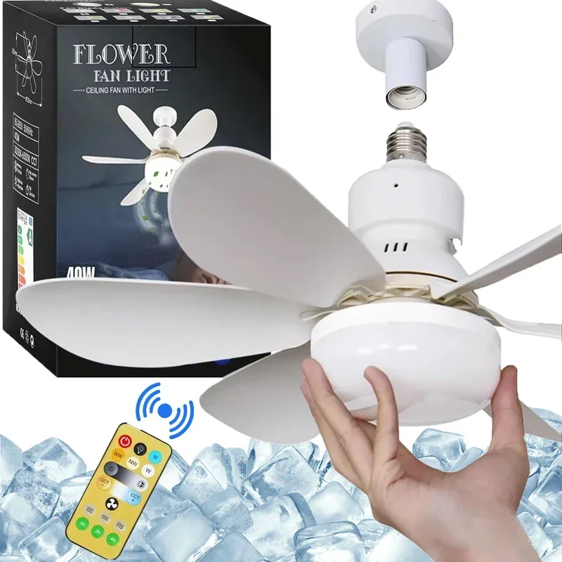Modern LED Ceiling Fan Light with Remote and Dimming Function