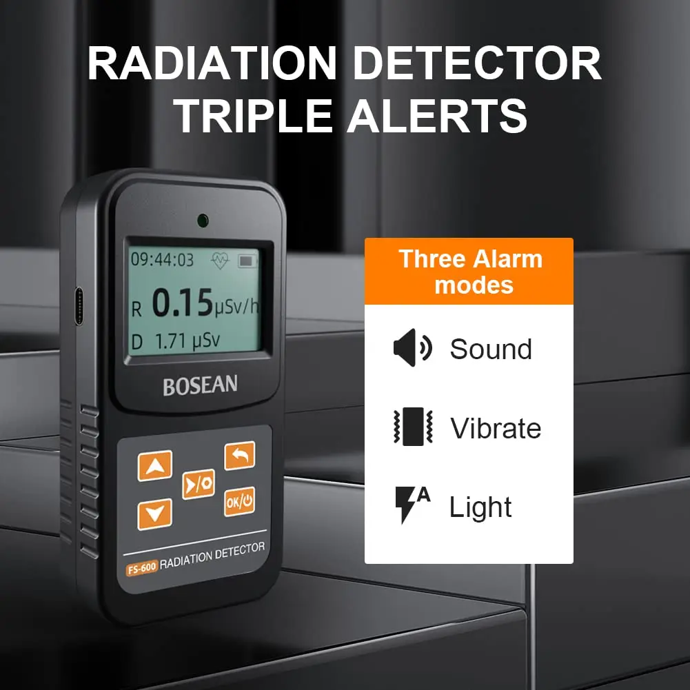 CHNADKS Geiger Counter Nuclear Radiation Detector - Handheld Beta Gamma X-Ray Monitor