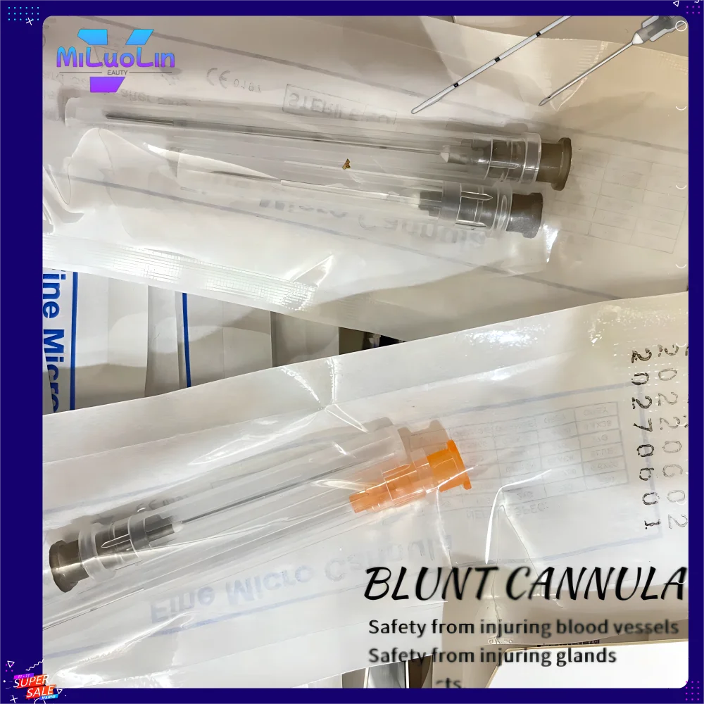 50pcs Disposable Blunt Tip Cannula Needle For Filler Injection 18G 21G 22G 23G 25G 27G 30G Uric Acid Facial Filling Nose 1 box