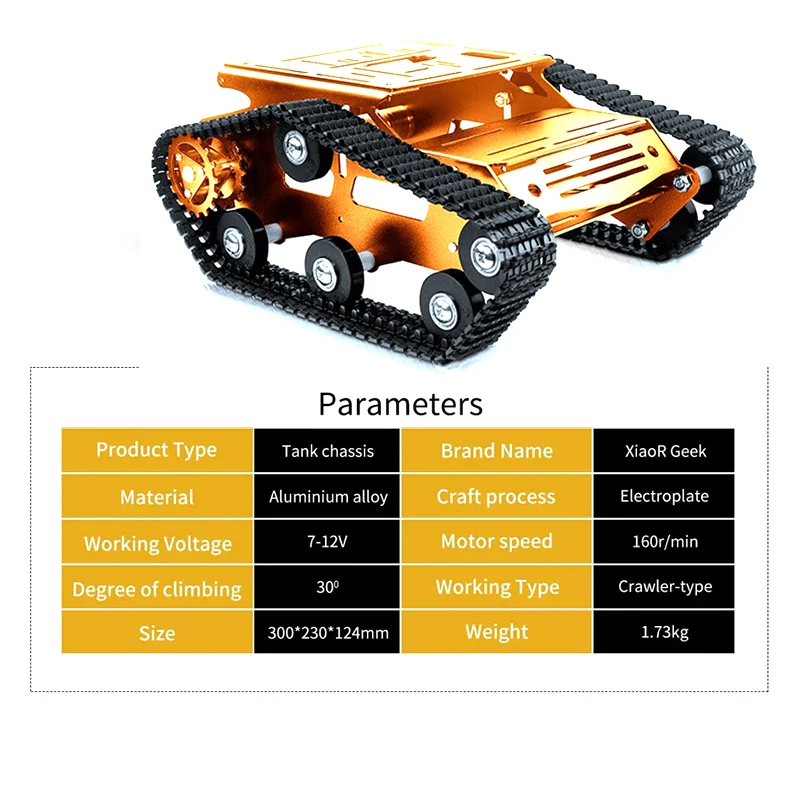 Robot Tank Radiocommandé 2.4GHz - Châssis ou Ensemble Complet